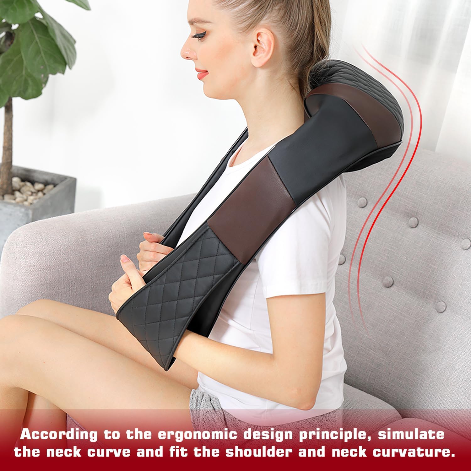 WOQQW Neck Massager with Heat, Shiatsu Back Neck and Shoulder Massager
