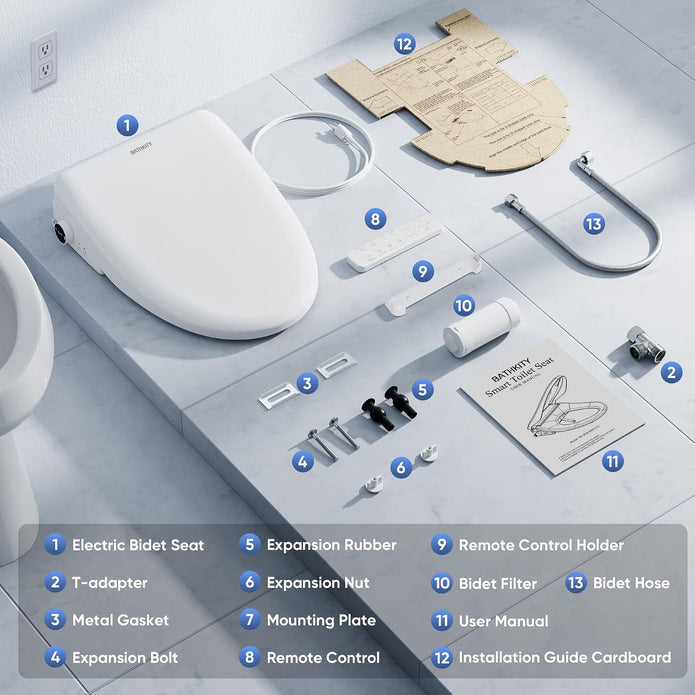 Demo Model /Unused BATHKITY Electric Bidet Toilet Seat-WLJG4-505V-US