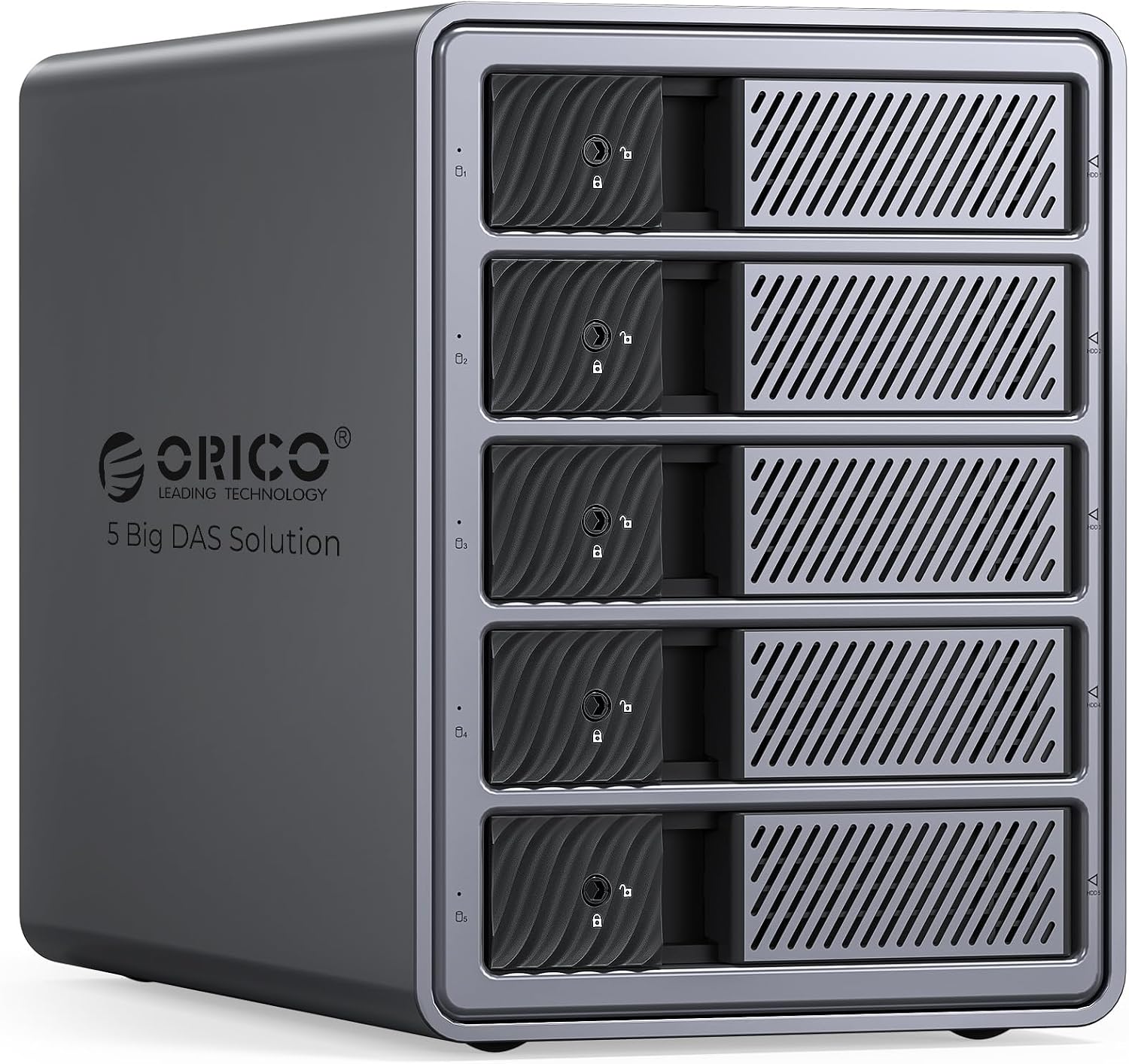 NEW ORICO 5 Bay Hard Drive Enclosure USB 3.0 for SATA 3.5 /2.5 inch SSDs HDDs Model-9858U3