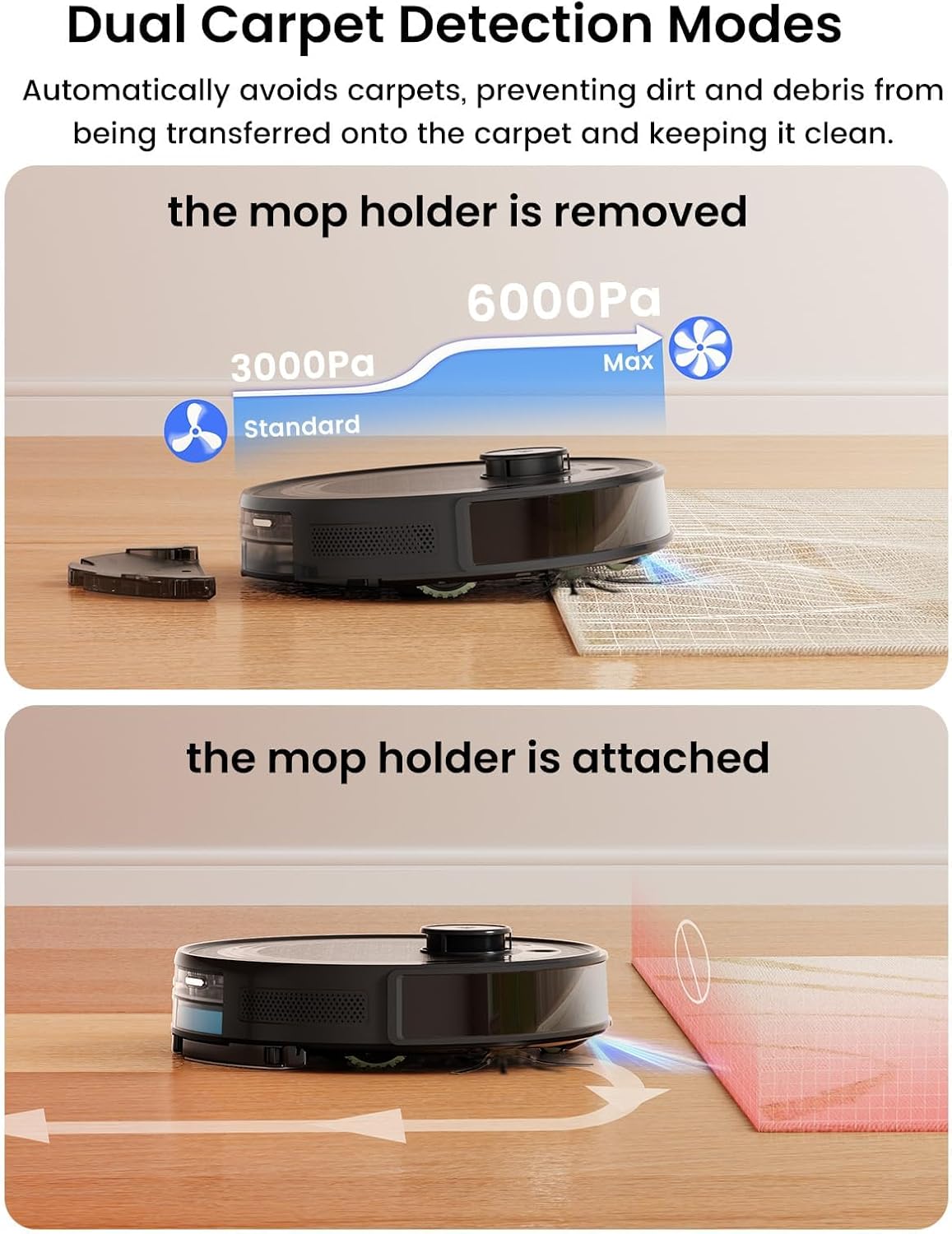 DEMO Lefant M2 Plus Robot Vacuum and Mop, Strong Suction with LiDAR Navigation