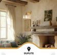 Qufute Glass wall Mount Light Clear Stripe Glass Shade Modern Sconces Swing arm Wall Lighting Brass