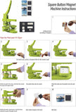 USED LIKE NEW  SQUARE Badge Maker Button Press Machine with Free Button Parts -DC-109