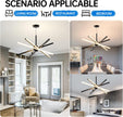 Open box /New Dniwmdd Modern Sputnik Chandelier Ceiling 82W LED Black Pendant Light Black-YM01