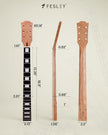 NEW Fesley DIY LP Style Electric Guitar Kits: Mahogany Wood Body/Neck, 6 Strings Electric Guitar Kits