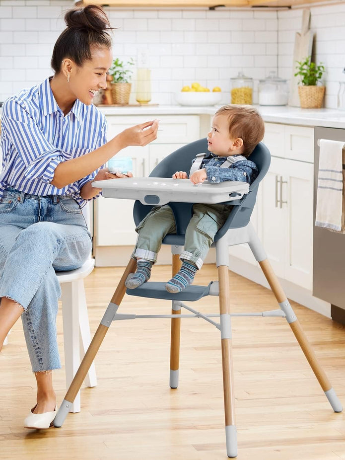 Used/Like New Skip Hop Baby High Chair, EON 4-in-1, Slate Blue