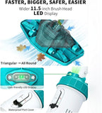 Cordless Pool Vacuum for Above Ground Pool 19.5 GPM,All Angle&LED Display,Handheld Rechargeable Spa Vacuum Cleaner for Inground Pools for Hot Tub, Leaves,Debris,Shallow Steps