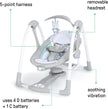 LIKE NEW Ingenuity ConvertMe 2-in-1 Compact Portable Automatic Baby Swing & Infant Seat, Battery-Powered Vibrations, Nature Sounds, 0-9 Months 6-20 lbs
