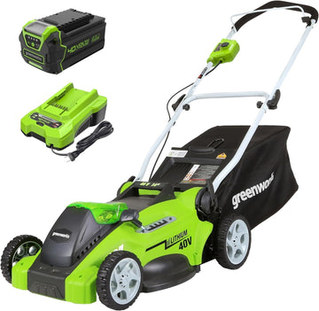 Greenworks 40V 16-inch Cordless Lawn Mower, 4.0 Ah Battery and Charger Included 25242