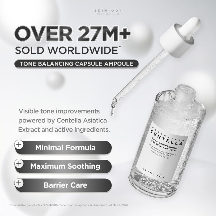 SKIN1004 Madagascar Centella Tone Brightening Capsule Ampoule 100ml, 3.38 fl.oz