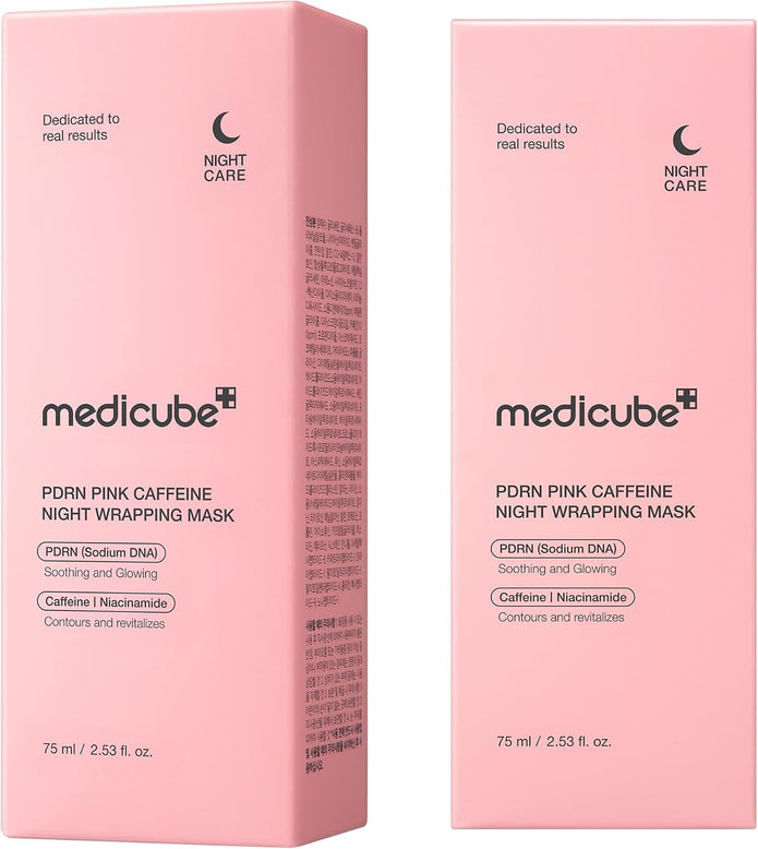 Medicube PDRN PINK CAFFEINE NIGHT WRAPPING MASK 75ML