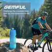 GEMFUL Bike Cycling Water Bottle BPA Free Squeeze Bottles Leak Proof for Road Mountain Bicycle Gym Workout (Gradient Black White)