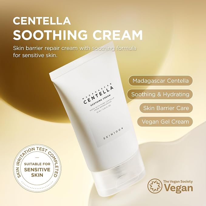 SKIN1004 Centella Soothing Cream, Face Moisturizer with Centella Asiatica 75 ml