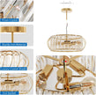 NEW ANWIO 15.8Inch Crystal Chandeliers Ceiling Lights, 3-Light Semi Flush Mount Ceiling