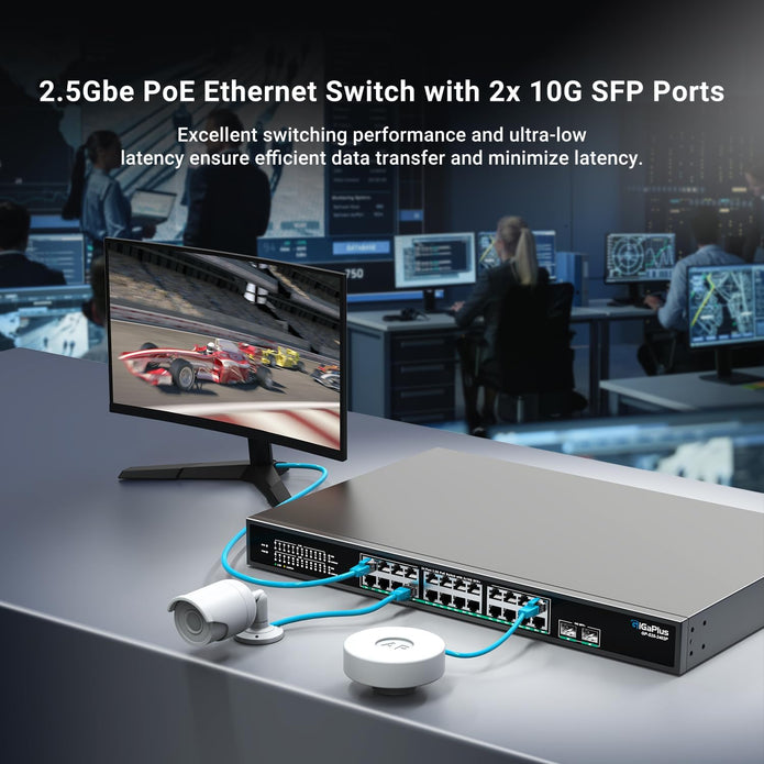 USED/LIKE NEW 26 Port 2.5Gb Unmanaged PoE Switch with 2.5G Base-T PoE Ports -AP-S25-2400