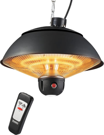 DONYER POWER Electric Halogen Tubes Hanging Patio Heater -600 black