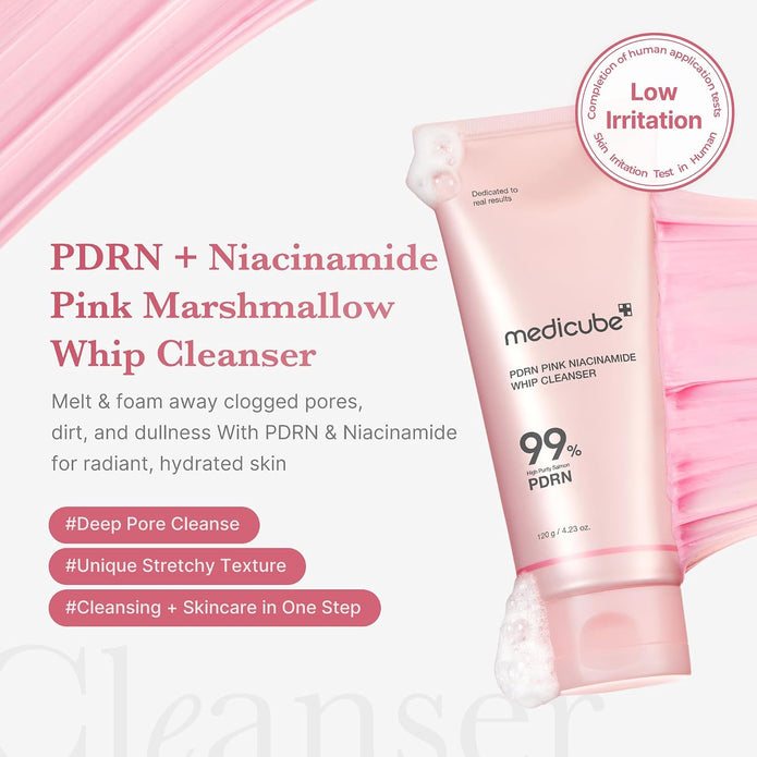 medicube PDRN Marshmallow Whip Cleanser | Face Wash, Cleansing Foam