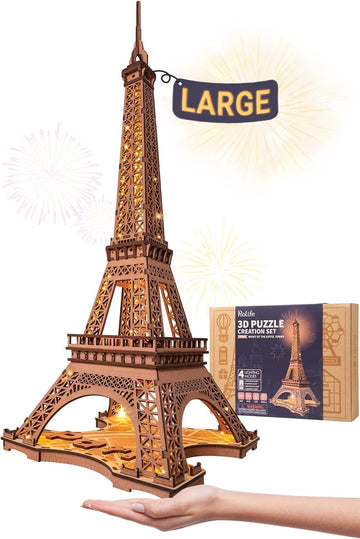 Rolife 3D Wooden Puzzles Night of the Eiffel Tower (TGL01)