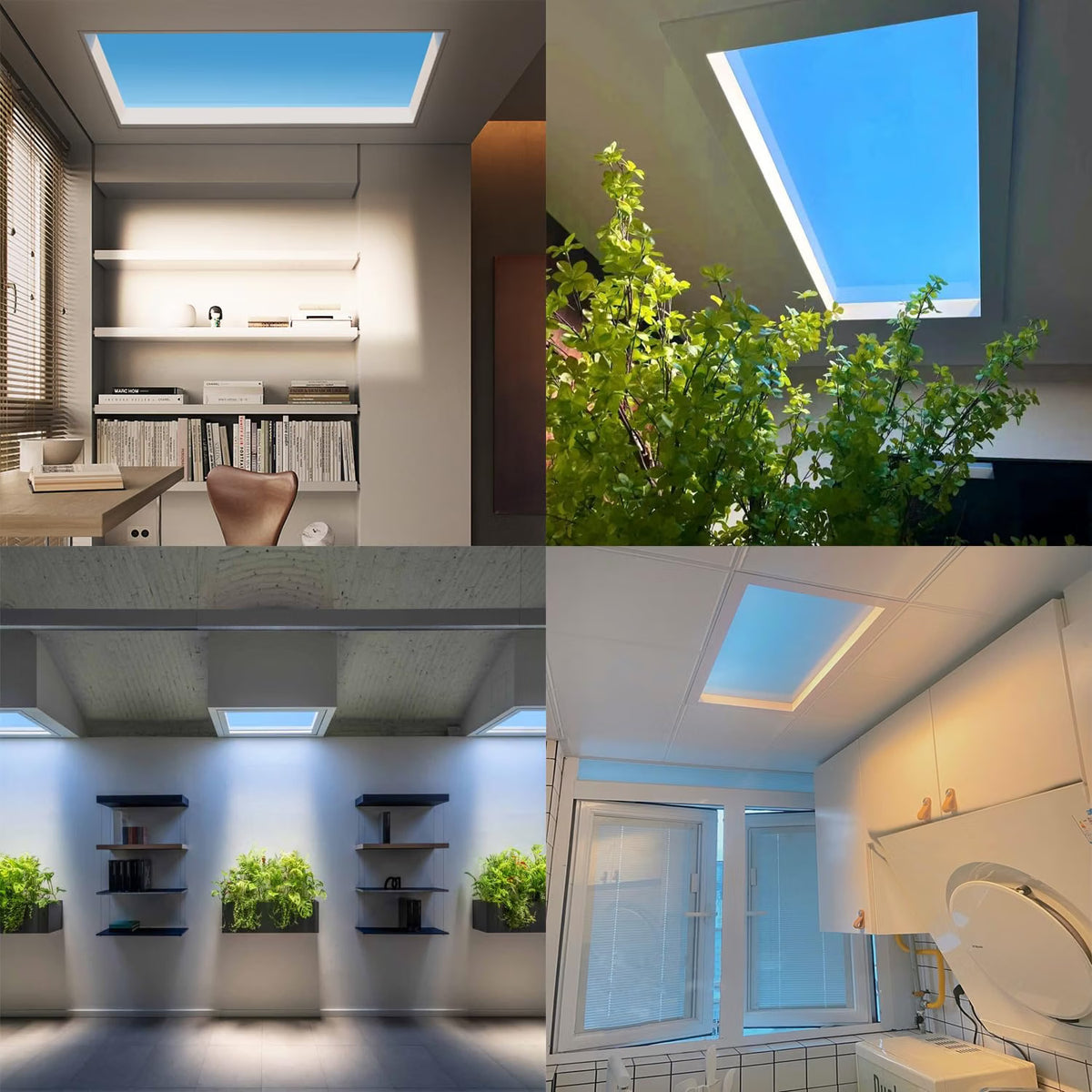 NEW /OPEN BOX Empowline Smart Blue Sky Light Ceiling Lamp, Clear Sky Light (1x2FT)