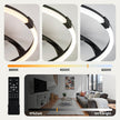 Linboro Ceiling Fans with Lights and Remote, Flush Mount Ceiling Fan  /Black