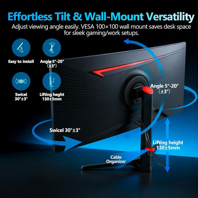 DEMO /OPEN BOX Gawfolk 34 inch ultrawide Curved Gaming Monitor GFTY987/3440x1440, 165hz