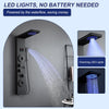 DEMO/UNUSED ROVATE 6-in-1 LED Rainfall Mist Shower Panel Tower System, Matte Black-RVT9061-B2
