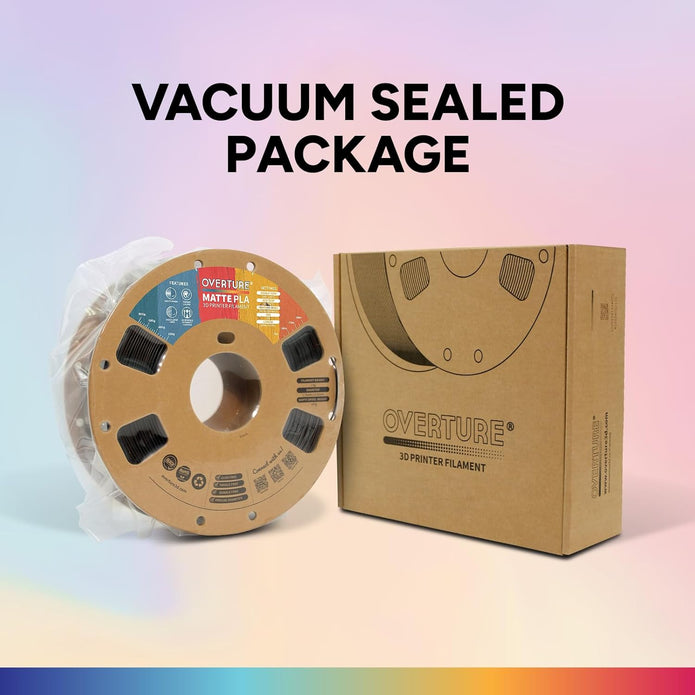 Case of 10 KG OVERTURE Matte PLA 3D Printer Filament 1.75mm, Matt Surface & Low Warping Filament 1kg Spool (2.2 lbs)