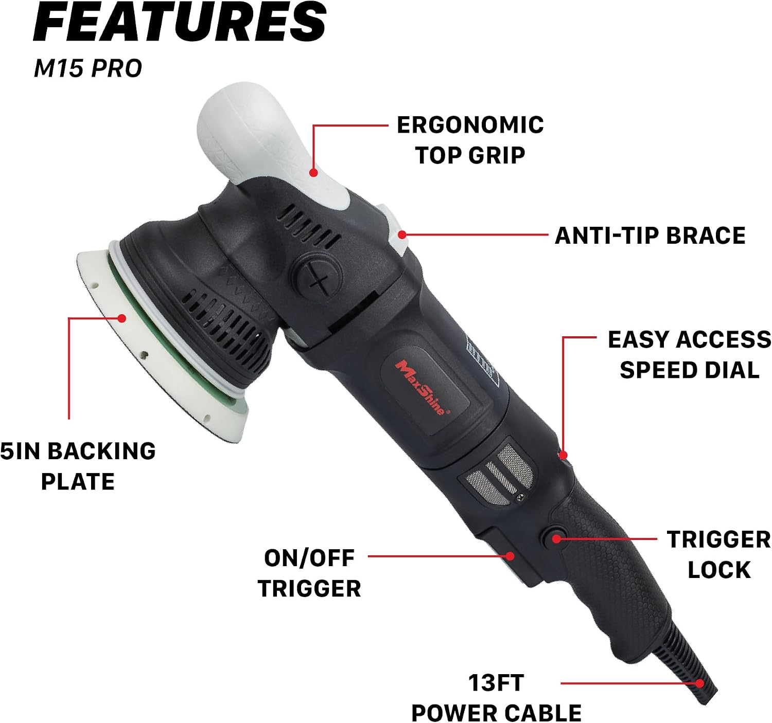 Demo /Like new  Maxshine M15 Pro Dual Action Polisher Cut Polish Kit -Tools  ONLY