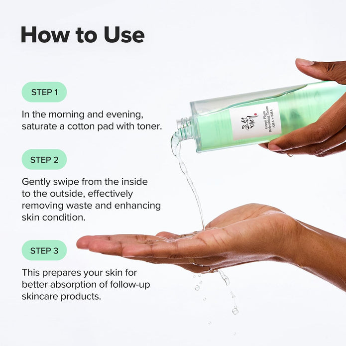 Beauty of Joseon Green Plum AHA BHA Toner Refreshing Facial Essence Moisturizer