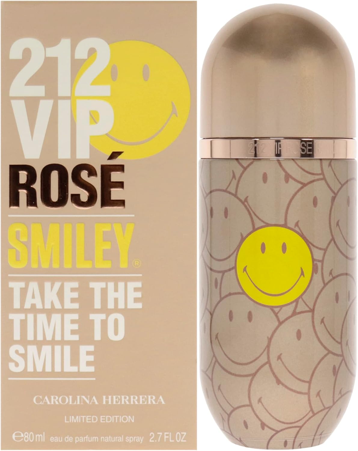 Carolina Herrera Ladies 212 VIP Rose Smiley EDP Spray 2.7 oz/80ML