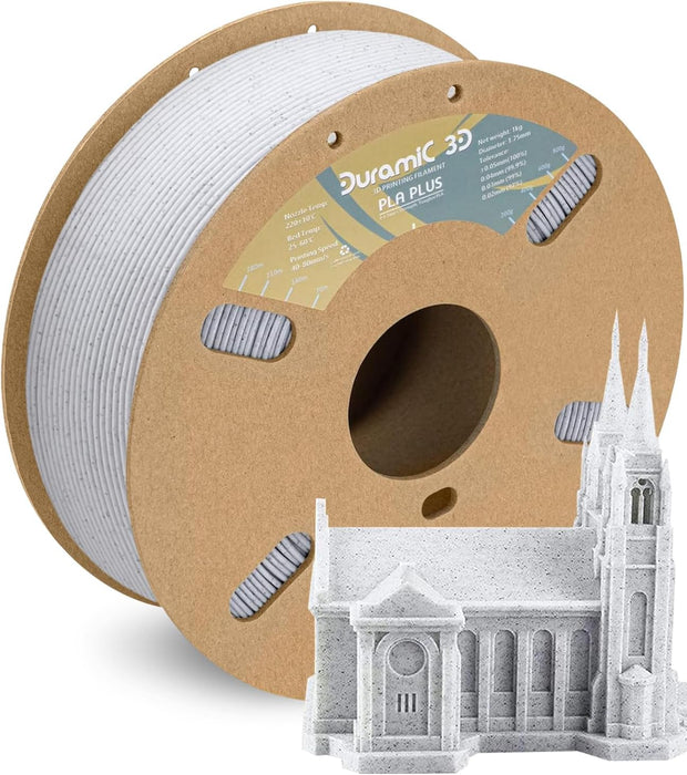DURAMIC 3D PLA Plus (PLA+) Filament 1.75mm Marble 1kg, 3D Printer Filament-1kg Marble