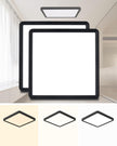 OPEN BOX/NEW Bright Future Lighting Square Led Flush Mount Ceiling Light,16 Inch Living Dining Kitchen Bedroom Room (2Pack-Black)