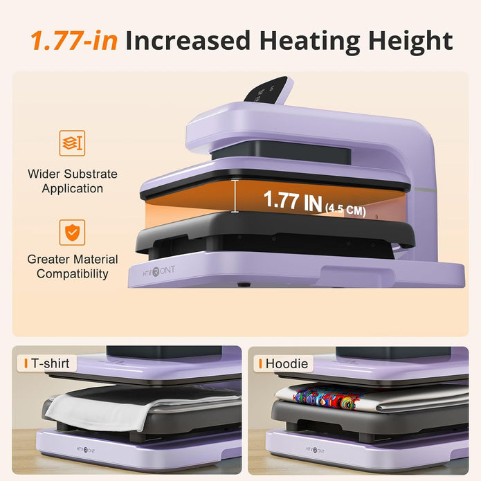 USED HTVRONT Auto Heat Press 2 - Heat Press Machine for T Shirts, 15X15