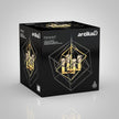 Demo/open box Artika Harmonium 4-Light Chandelier, Adjustable Black and Gold Geometric Pendant Light