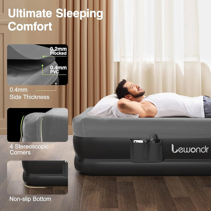 New/Open box Lewondr Twin Air Mattress with Built in Pump,18