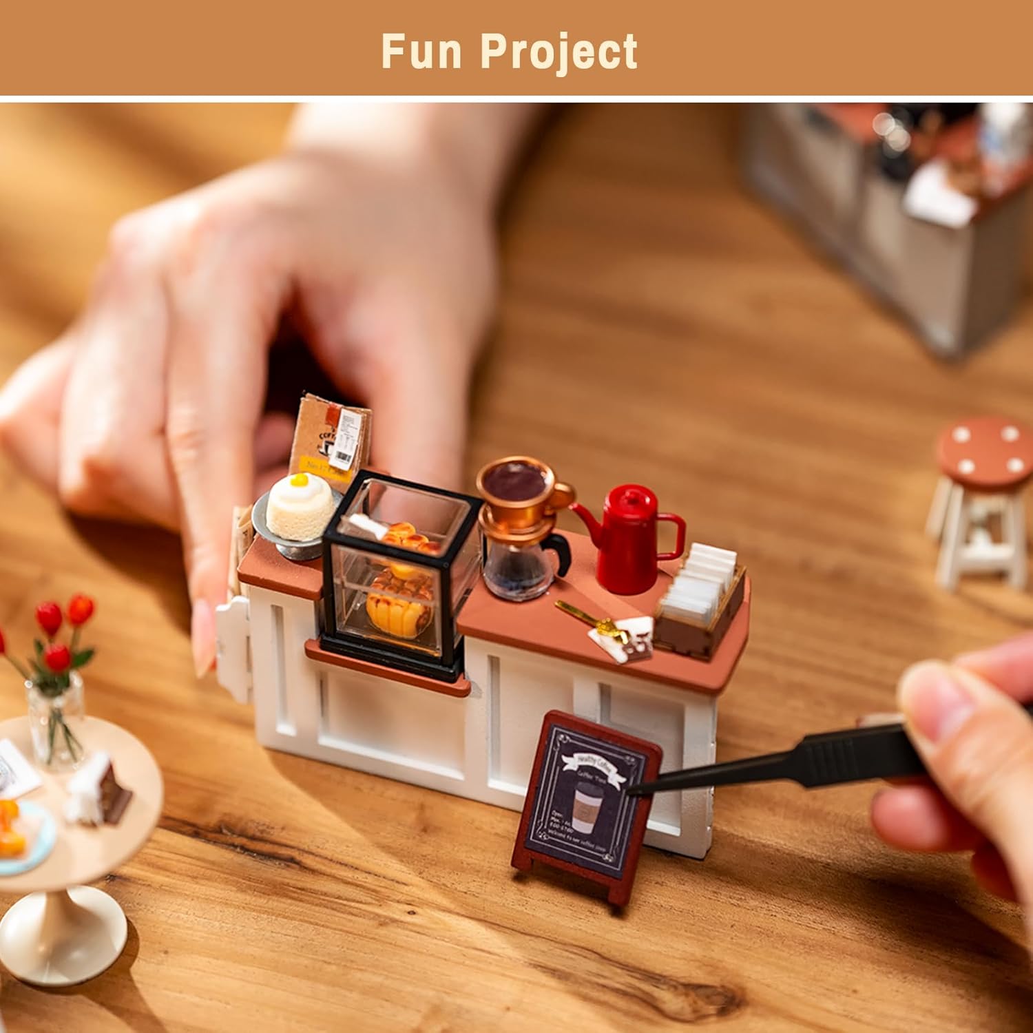 Rolife DIY Miniature House Kit Slow Life Cafe Coffee Shop DG162