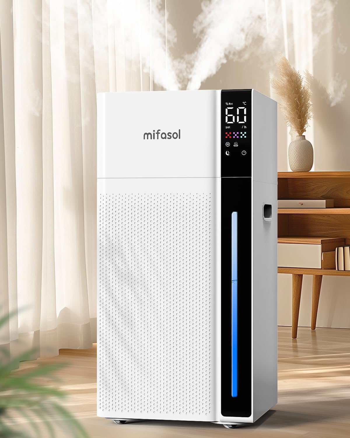 USED/LIKE NEW mifasol Humidifier Large Room, 5.3Gal/20L Warm and Cool Mist Humidifiers for Home 2000 sq ft