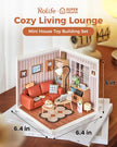 Rolife DIY Miniature Plastic House Building Set Cozy Living Lounge (DW007)