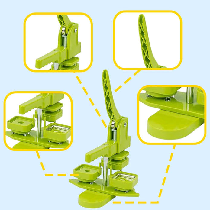 USED LIKE NEW  SQUARE Badge Maker Button Press Machine with Free Button Parts -DC-109