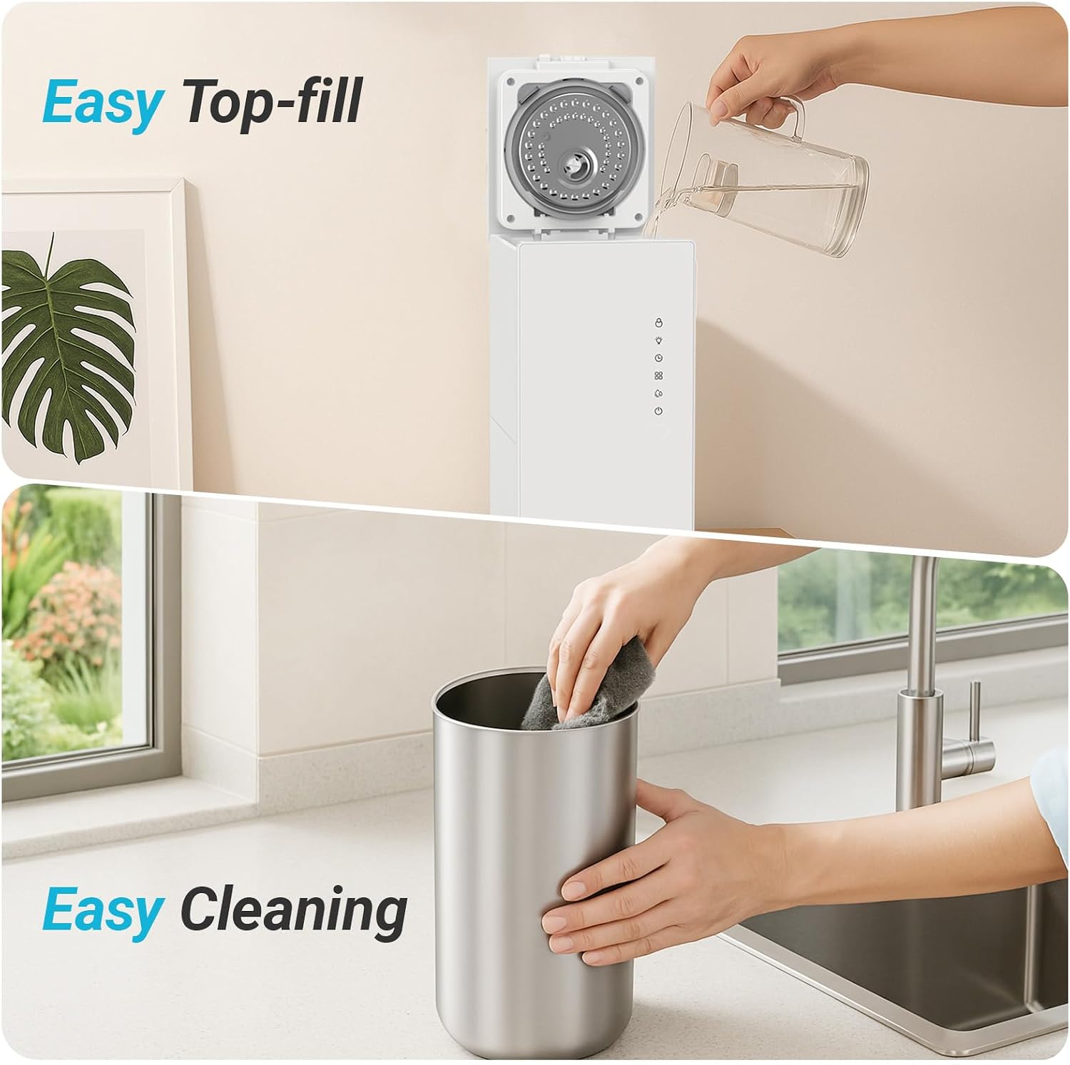 DEMO Livatro 6L Stainless Steel Warm Mist Humidifier, White