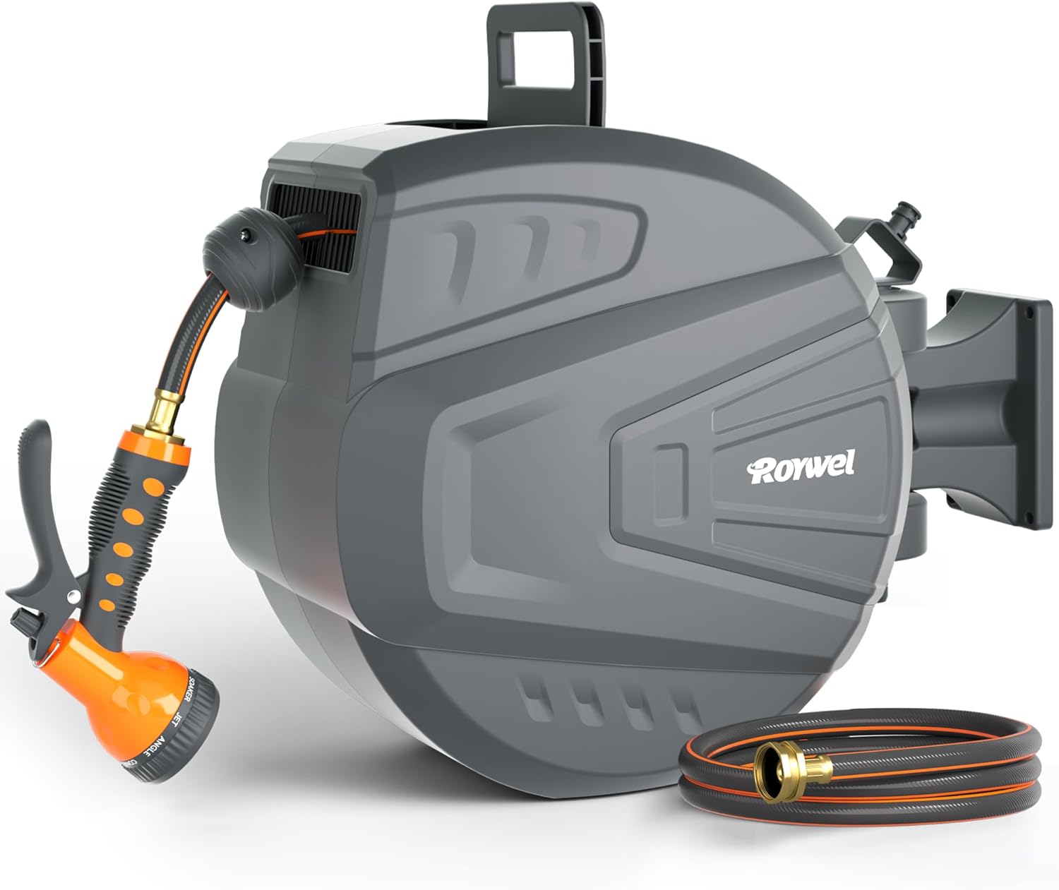 NEW/OPEN BOX ROYWEL Retractable Garden Hose Reel,Retractable-RY-HR3565