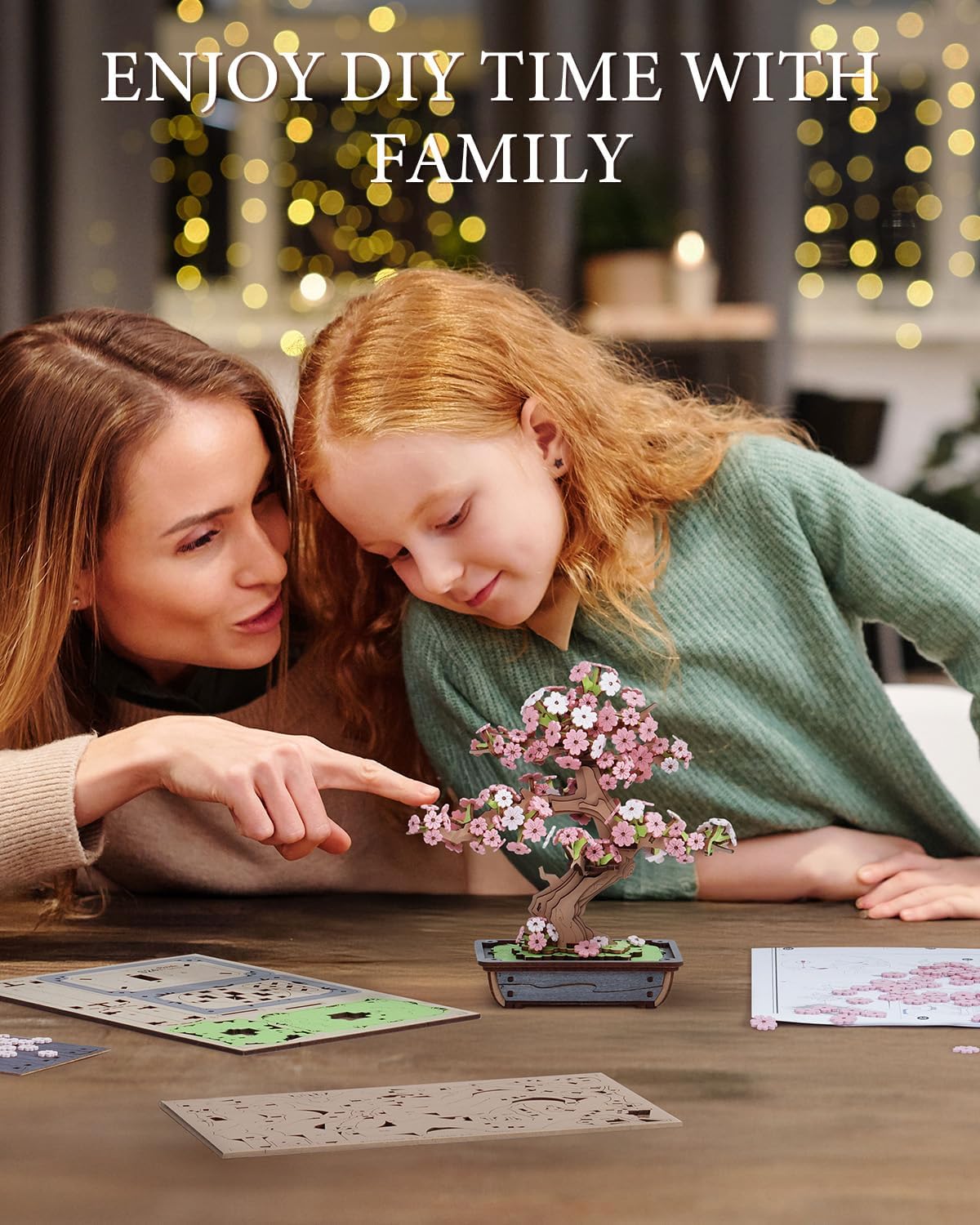 Rolife 3D DIY Sakura Bonsai Tree Plants Wooden Puzzle Flower (TG415)