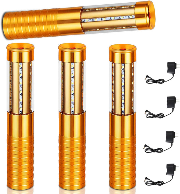 4 Pieces LED Strobe Baton Lights Rechargeable LED Bottle
