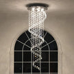 NEW/OPEN BOX Elegant Spiral Crystal Chandelier Lighting, A1A9 Clear K9 Crystal Raindrop