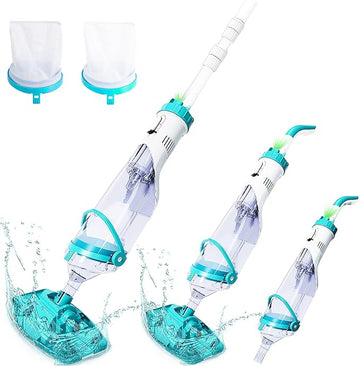 Cordless Pool Vacuum for Above Ground Pool 19.5 GPM,All Angle&LED Display,Handheld Rechargeable Spa Vacuum Cleaner for Inground Pools for Hot Tub, Leaves,Debris,Shallow Steps