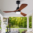 NEW/OPEN BOX 42 Inch Wood Ceiling Fan with Lights and Remote, 3 Blades Walnut Bedroom Ceiling Fan