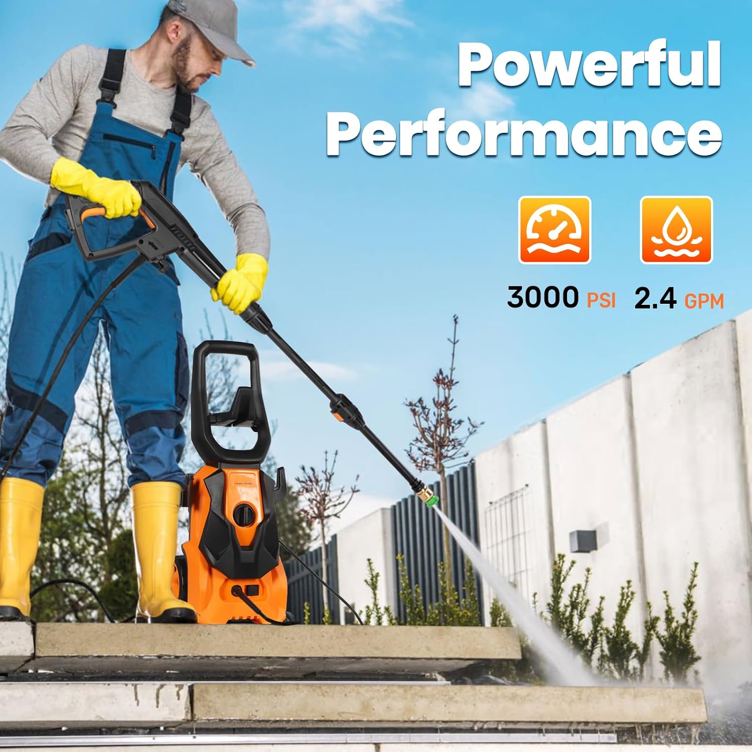 NEW Birtechway Pressure Washer3000 PSI 2.4GPM Electric Pressure Washer -JX1610004