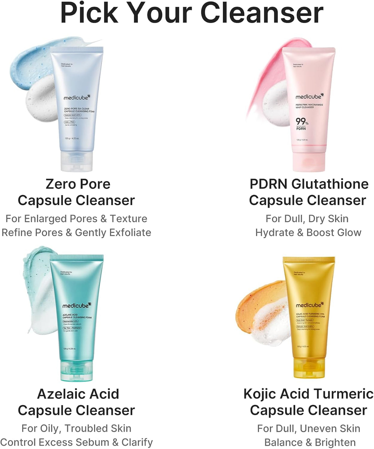 Medicube PDRN Pink Glutathione Capsule Cleansing Foam 120gm