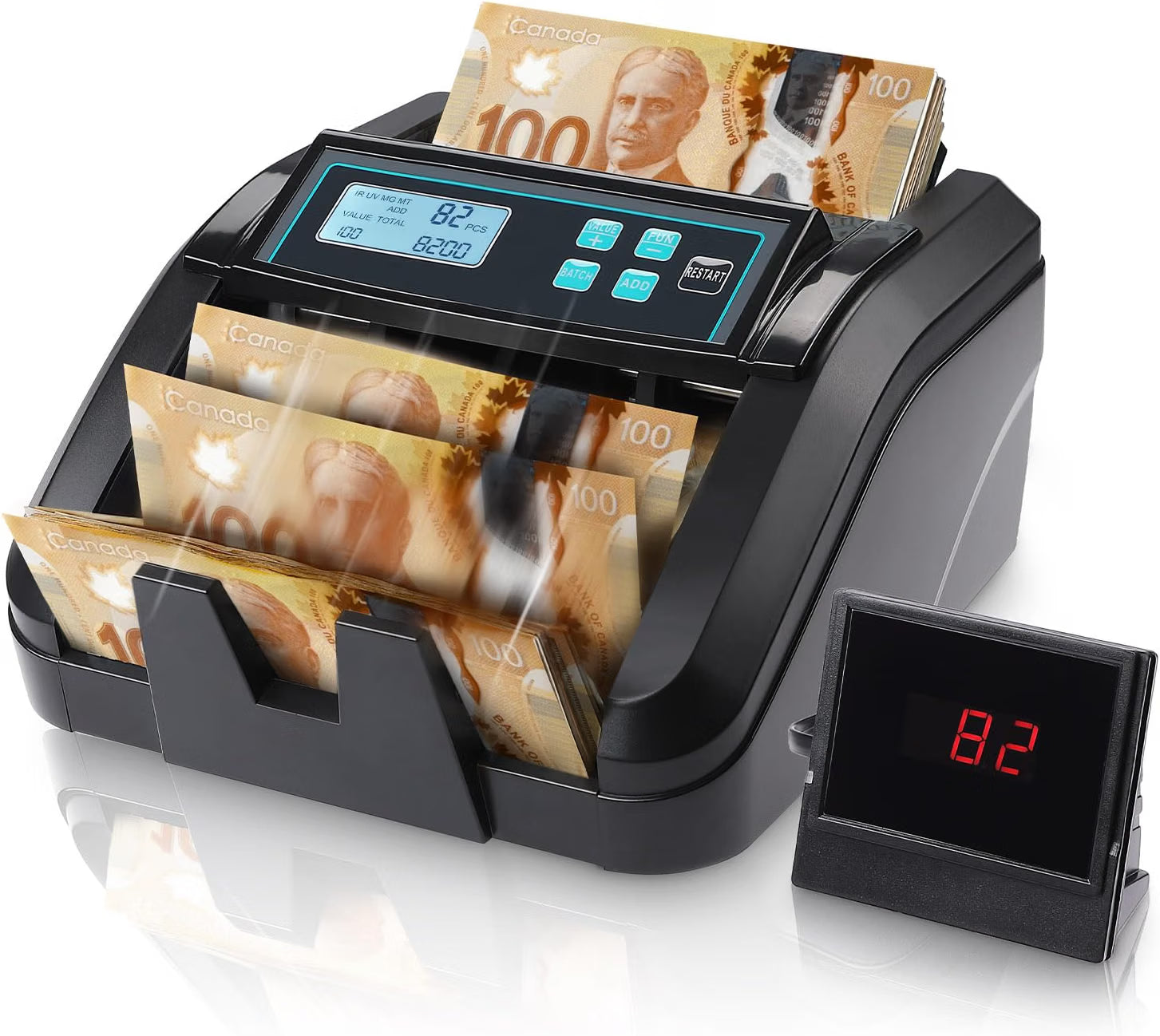 OPEN BOX MUNBYN Money Counter Machine Canadian,IMC51 Black