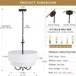 DEMO Drum Chandelier with Shades 5 Light 2-Layer 18” Large Black