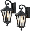 NEW YSN 16'' Outdoor Wall Lights, Black Exterior Lighting Fixture, 2 Packs